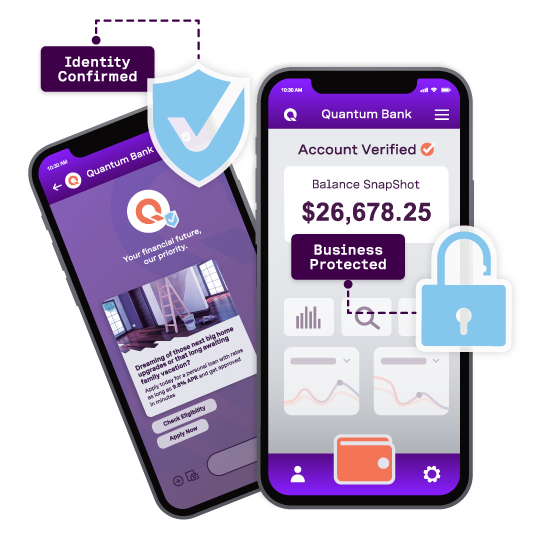 image showcasing a business using identity verification on mobile