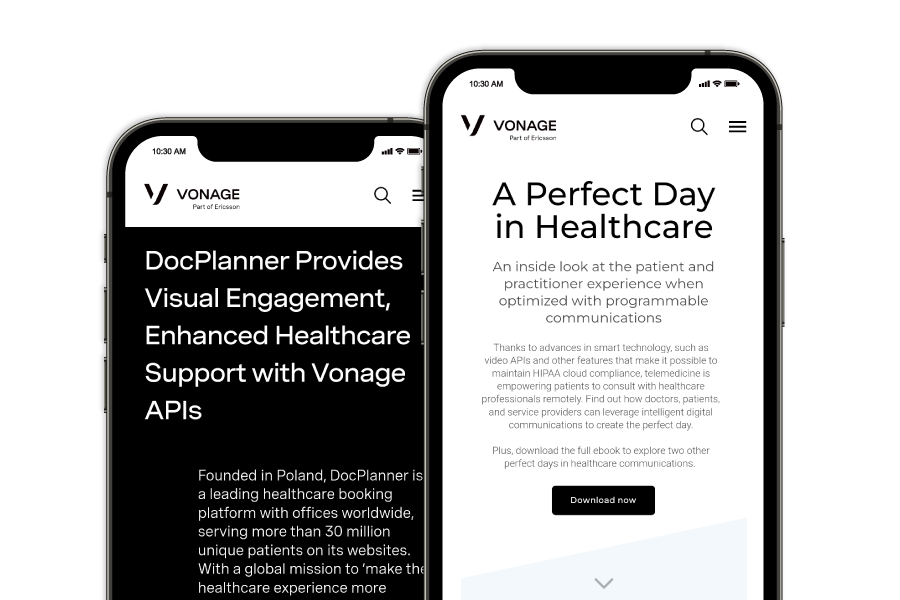 Images of healthcare content within mobile phone devices